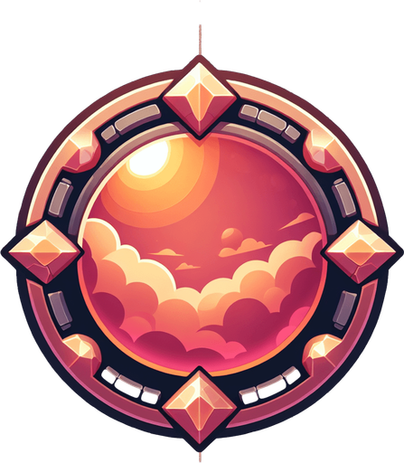 Turn into a circle.
Single Game Texture. In-Game asset. 2d. Blank background. High contrast. No shadows.