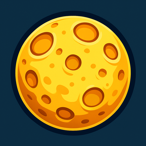 Moon.
In-Game asset.  2d.  High contrast.  No shadows