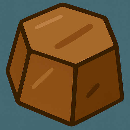 Una pieza en forma de prisma hexagonal de metal