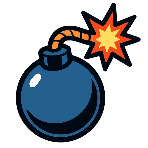 Bomb.
In-Game asset.  2d.  High contrast.  No shadows