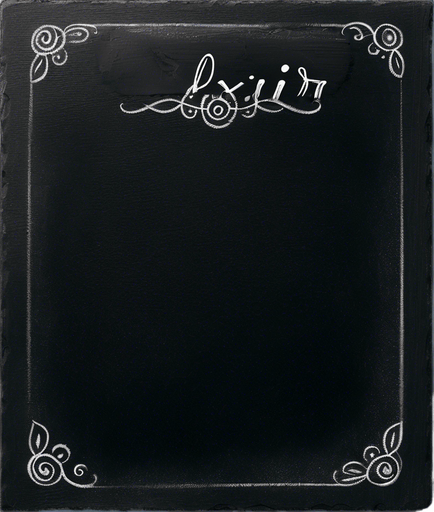 Word "ELIXIR" in chalk