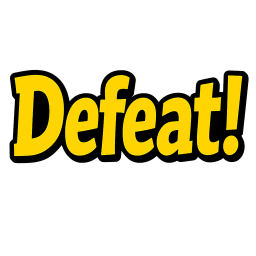 Change the text to say ‘Defeat!’