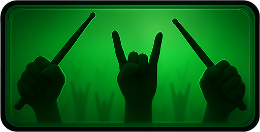 add drum sticks held on both sides