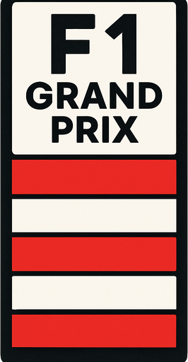 f1 grand prix barriers vertical 2d.
In-Game asset.  2d.  High contrast.  No shadows