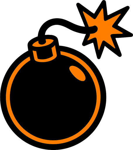 bomb.
In-Game asset.  2d.  High contrast.  No shadows