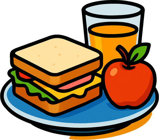 lunch.
In-Game asset.  2d.  High contrast.  No shadows
