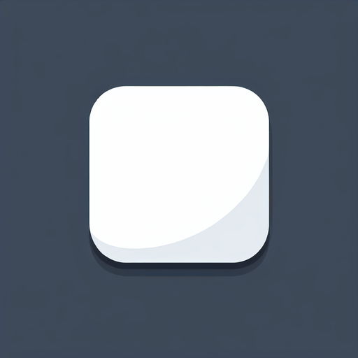 Single white square. Round corners. Vector. Simple details. Flat shaded. No shadows. No outlines.