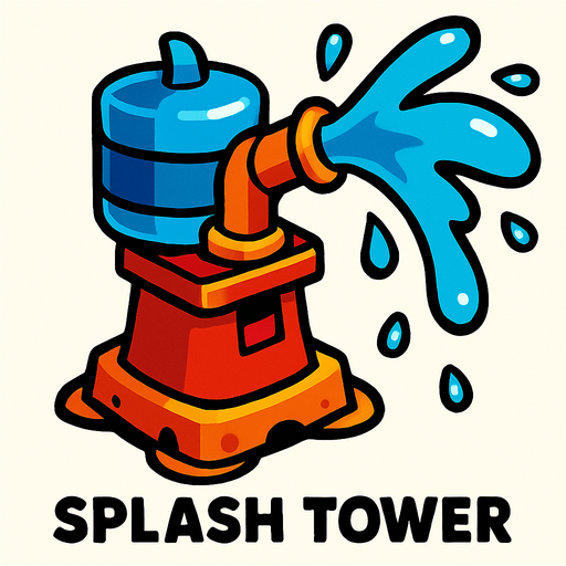splash tower of tower defense.
In-Game asset.  2d.  High contrast.  No shadows