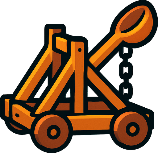 catapult.
In-Game asset.  2d.  High contrast.  No shadows