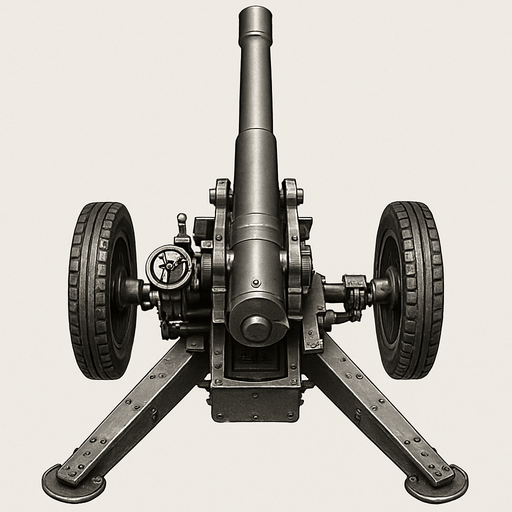 military, cannon, top view. realistic silver color..
In-Game asset.  2d.  High contrast.  No shadows