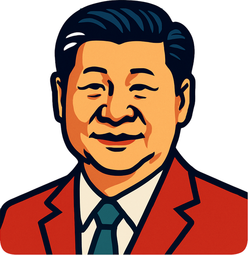 Xi Jinping.
In-Game asset.  2d.  High contrast.  No shadows