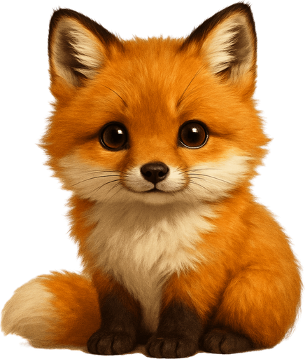 Make a realistic fox that is sooooo cute.
In-Game asset.  2d.  High contrast.  No shadows. Realistic