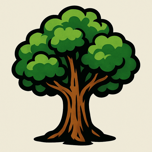 Ağaç.
In-Game asset.  2d.  High contrast.  No shadows