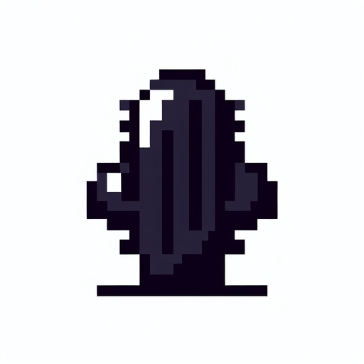 2D Black Pixel Art Cactus.
Single Game Texture. In-Game asset. 2d. Blank background. High contrast. No shadows.
