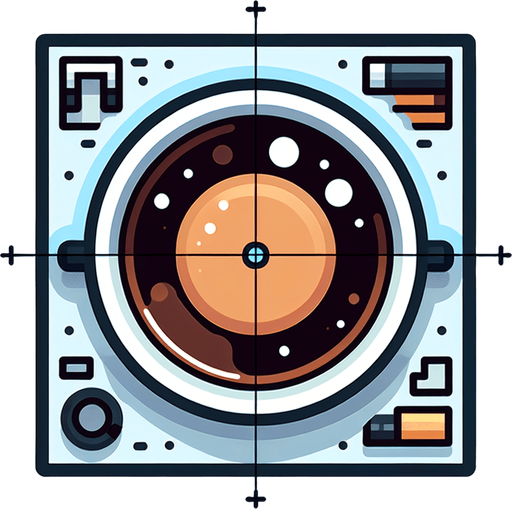 a coffee cup, viewed from above.
Single Game Texture. In-Game asset. 2d. Blank background. High contrast. No shadows.