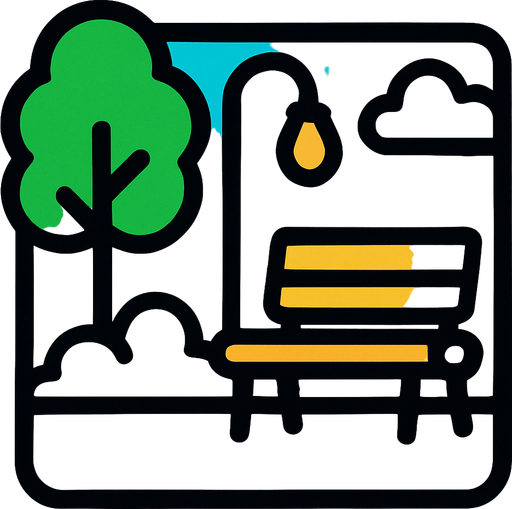 park.
In-Game asset.  2d.  High contrast.  No shadows