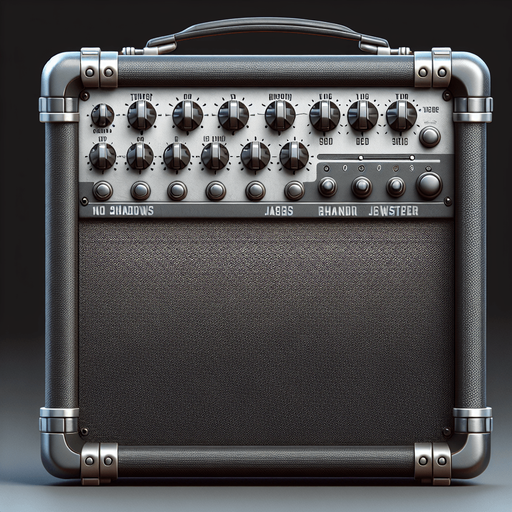 Electric guitar Amplifier.
Single Game Texture.  In-Game asset.  2d.  Blank background.  High contrast.  No shadows