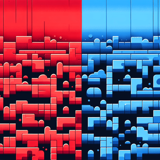 background red and blu.
Single Game Texture.  In-Game asset.  2d.  Blank background.  High contrast.  No shadows