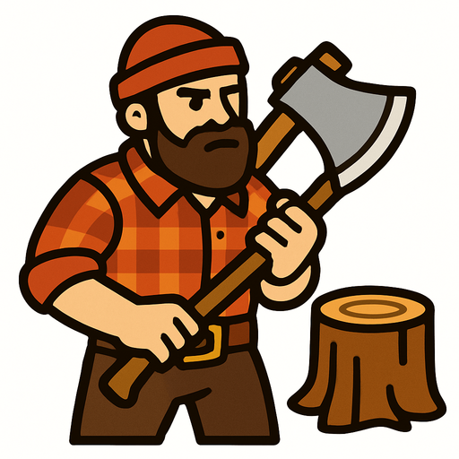 Oduncu.
In-Game asset.  2d.  High contrast.  No shadows