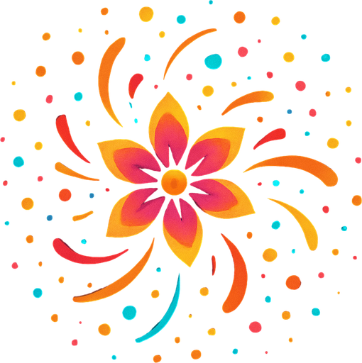 Flowery particle. Vibrant..
In-Game asset.  2d.  High contrast.  No shadows