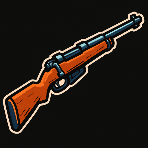 Fusil.
In-Game asset.  2d.  High contrast.  No shadows