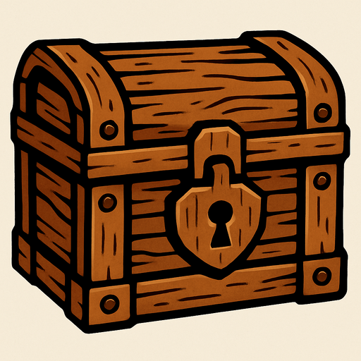 wooden.
In-Game asset.  2d.  High contrast.  No shadows