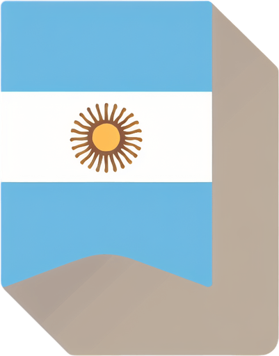 argentina flag. simple. flat.
Single Game Texture. In-Game asset. 2d. Blank background. High contrast. No shadows.