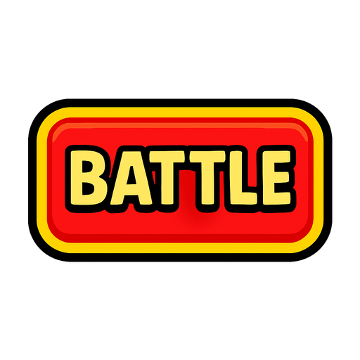 A Battle Button.
In-Game asset.  2d.  High contrast.  No shadows
