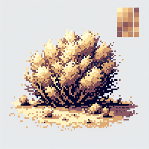 Ball of dry desert bushes.
video game sprite