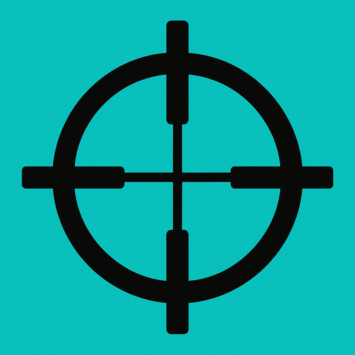 crosshair.
In-Game asset.  2d.  High contrast.  No shadows