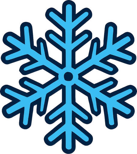 snow Flake top view.
In-Game asset.  2d.  High contrast.  No shadows