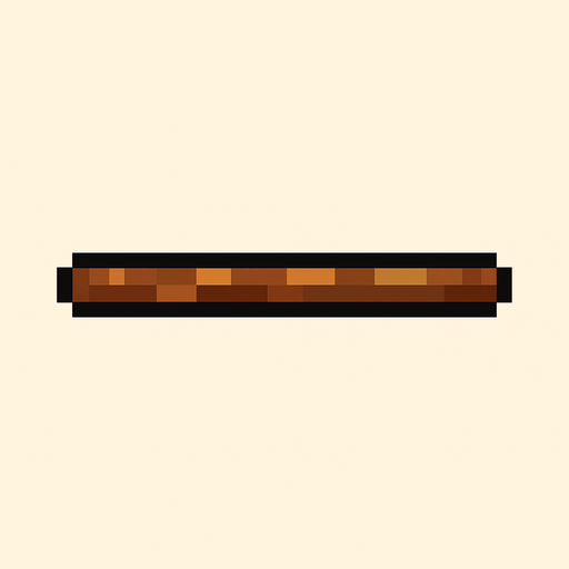 straight stick pixel art horizontal 2d.
In-Game asset.  2d.  High contrast.  No shadows