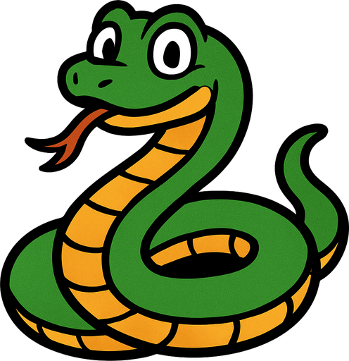 snake.
In-Game asset.  2d.  High contrast.  No shadows