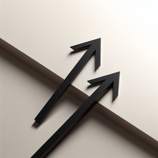 thin, black, up and down arrow.