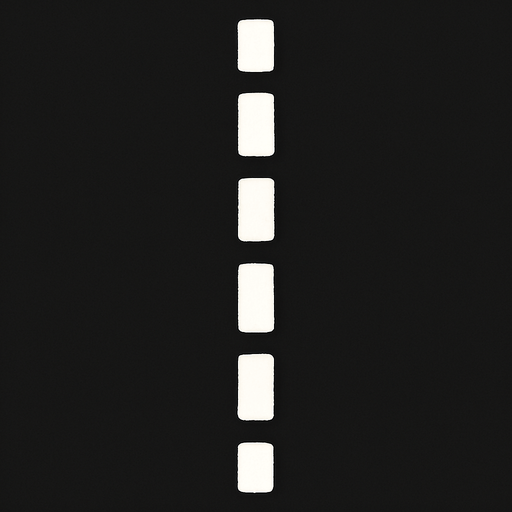 beyaz dikey trafik şeridi.
In-Game asset.  2d.  High contrast.  No shadows