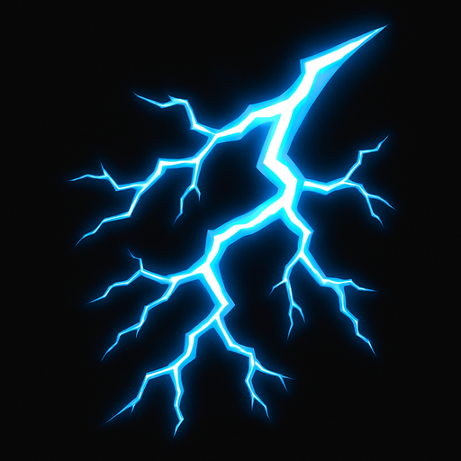 Lightning.
In-Game asset.  2d.  High contrast.  No shadows