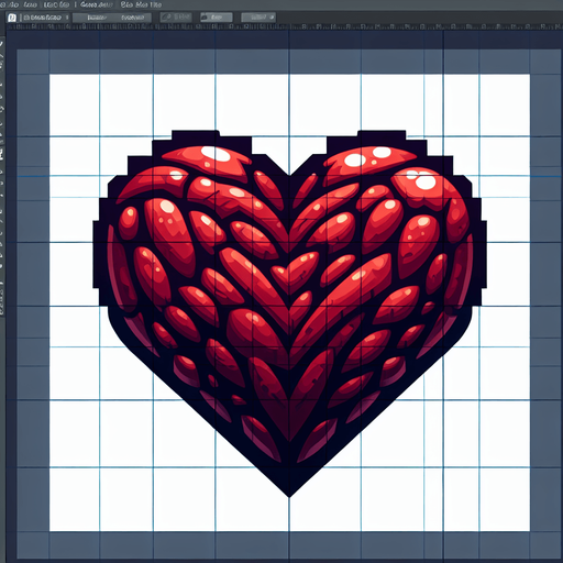 heart.
Single Game Texture. In-Game asset. 2d. Blank background. High contrast. No shadows.