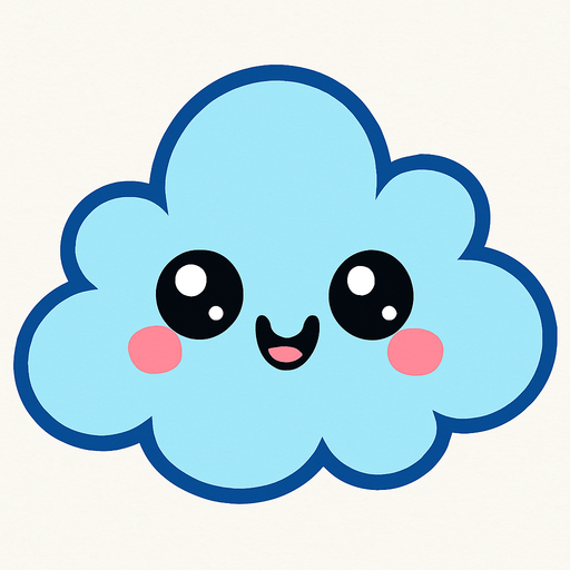 cloud, 2D, animated, cute, My Little Pony style.
In-Game asset.  2d.  High contrast.  No shadows
