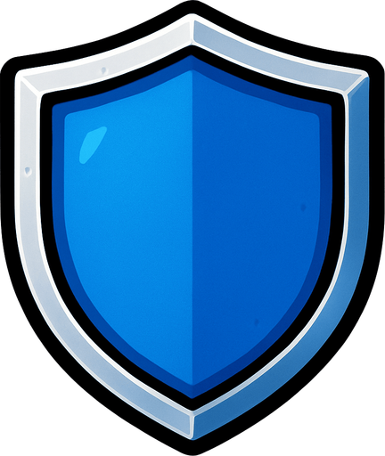 Escudo azul.
In-Game asset.  2d.  High contrast.  No shadows