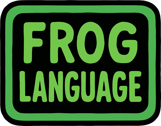 frog language.
In-Game asset.  2d.  High contrast.  No shadows