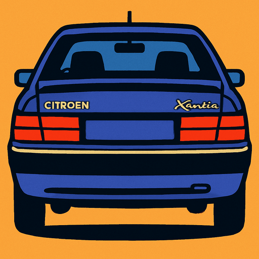 Citroen xantia arkasi ama yukaridan
In-Game asset.  2d.  High contrast.  No shadows