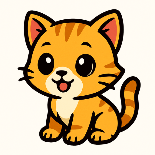 bebek kedi.
In-Game asset.  2d.  High contrast.  No shadows