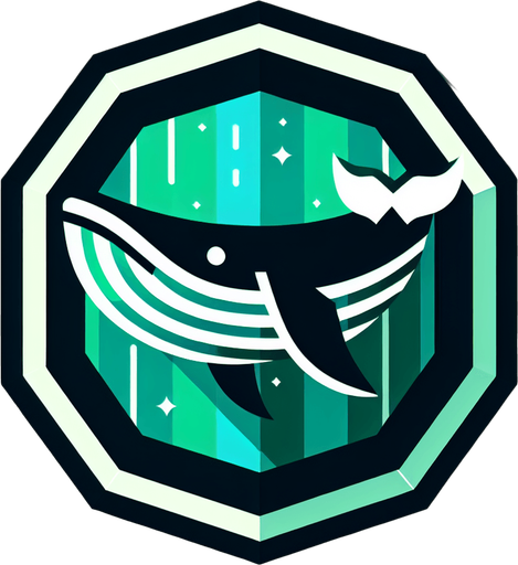 whale head in octogonal box with green background asset.
Single Game Texture.  In-Game asset.  2d.  Blank background.  High contrast.  No shadows