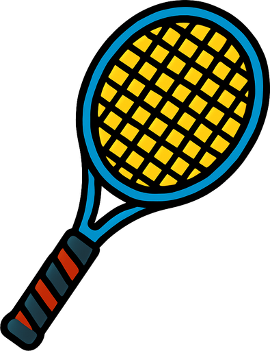 Raquette professionnelle.
In-Game asset.  2d.  High contrast.  No shadows