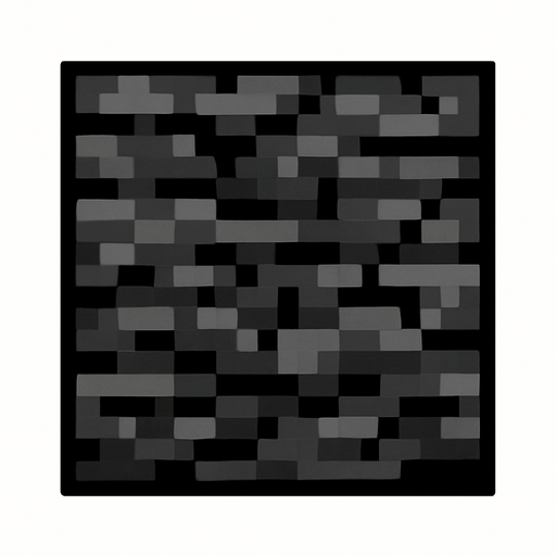 bedrock.
In-Game asset.  2d.  High contrast.  No shadows