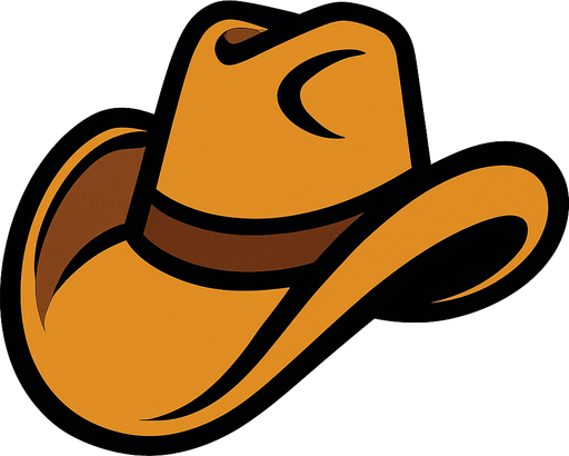 Cowboy hat.
In-Game asset.  2d.  High contrast.  No shadows