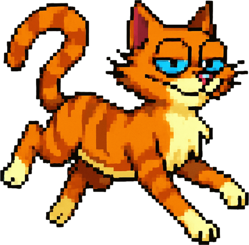 En medio de un salto con el mismo estilo pixel art y fondo verde