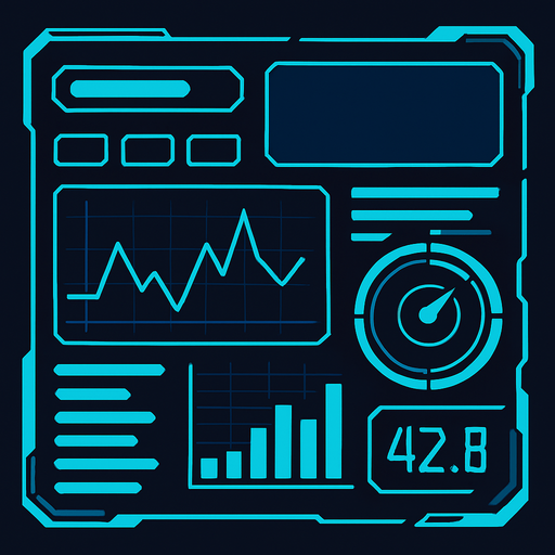 Ui panel futurista.
In-Game asset.  2d.  High contrast.  No shadows