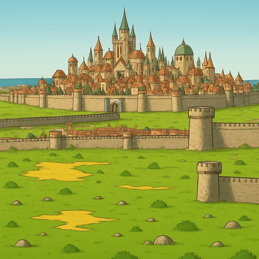 sağ üstteki şehrin grafik açısından boyutunu çok değiştirmeden belki sadece biraz  daha uzaktan bakar gibi ama çok daha gelişmiş bir şehre dönüştürür müsün