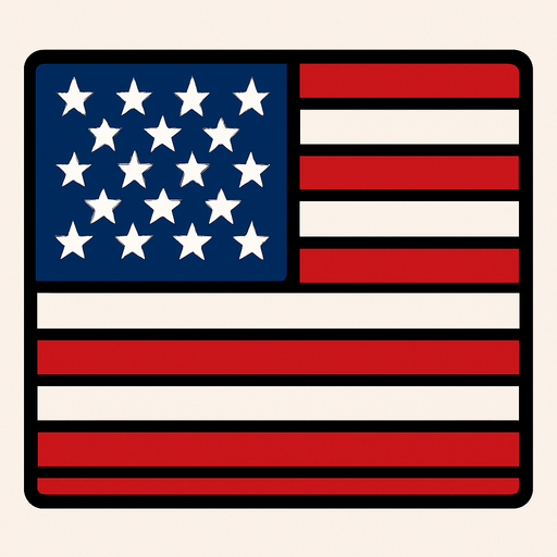 usa flag.
In-Game asset.  2d.  High contrast.  No shadows